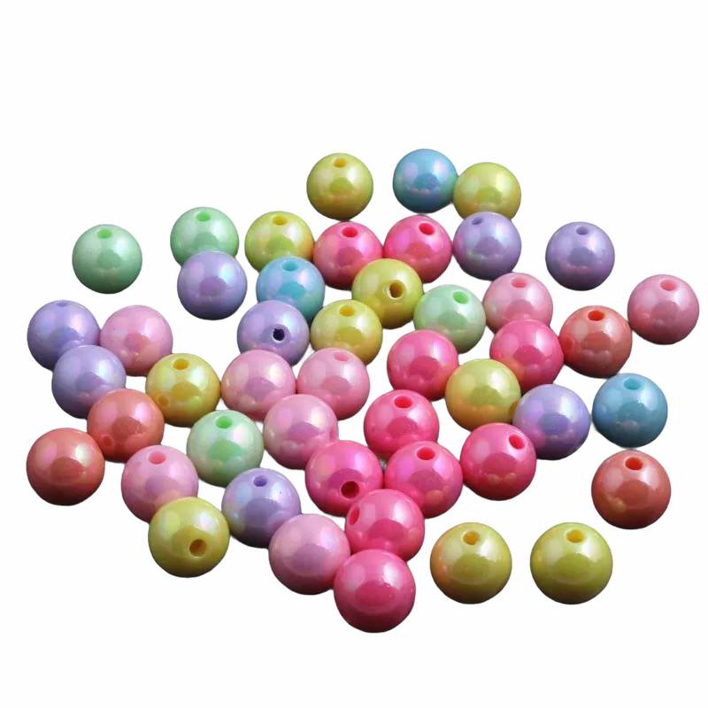 K- 525- 20mm Pastel AB Solids 100 Count Beads Mix