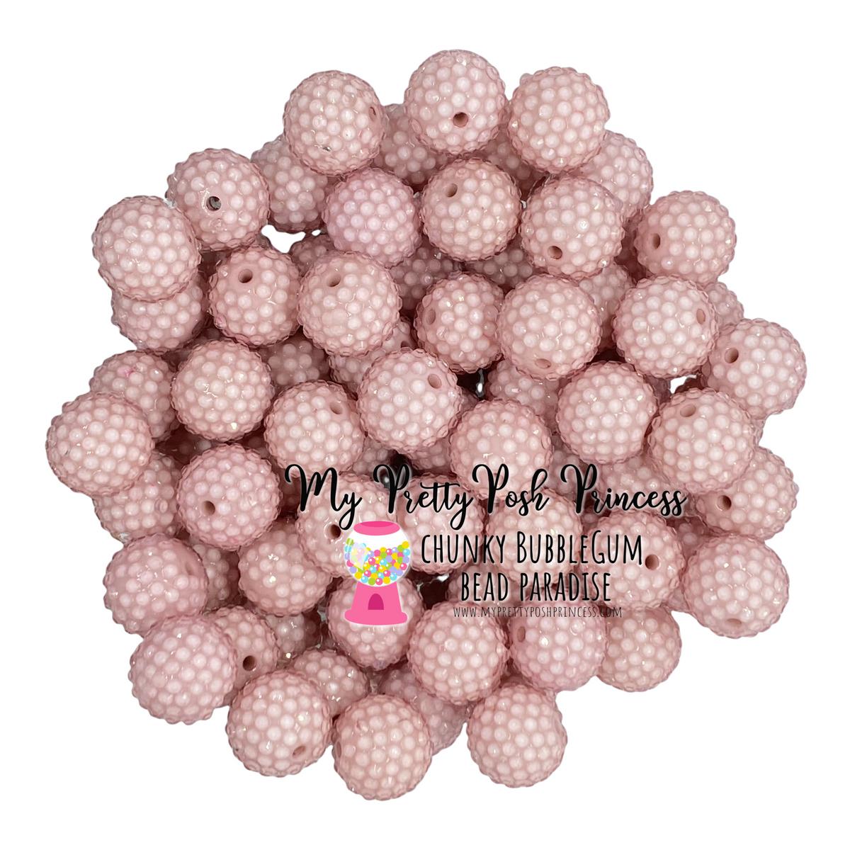 #1232 - Light Mauve Jelly Rhinestone Beads (1 Count)