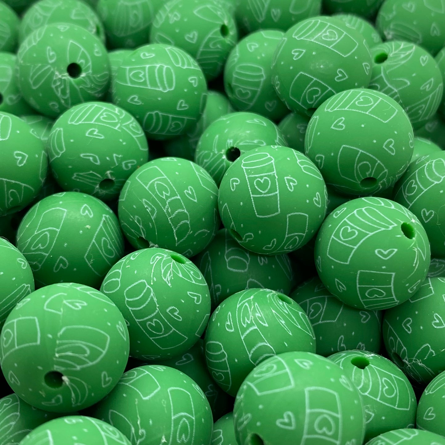 A-6028- “15mm Coffee” Silicone Beads