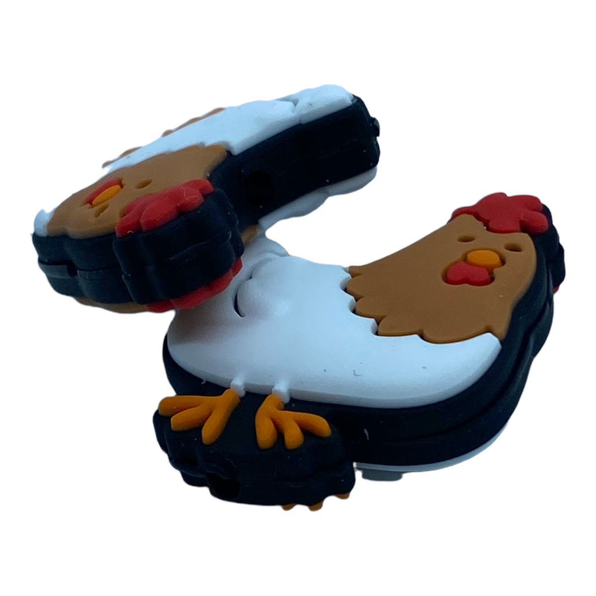 T407- Chicken Silicone Focal Bead (1 Count)