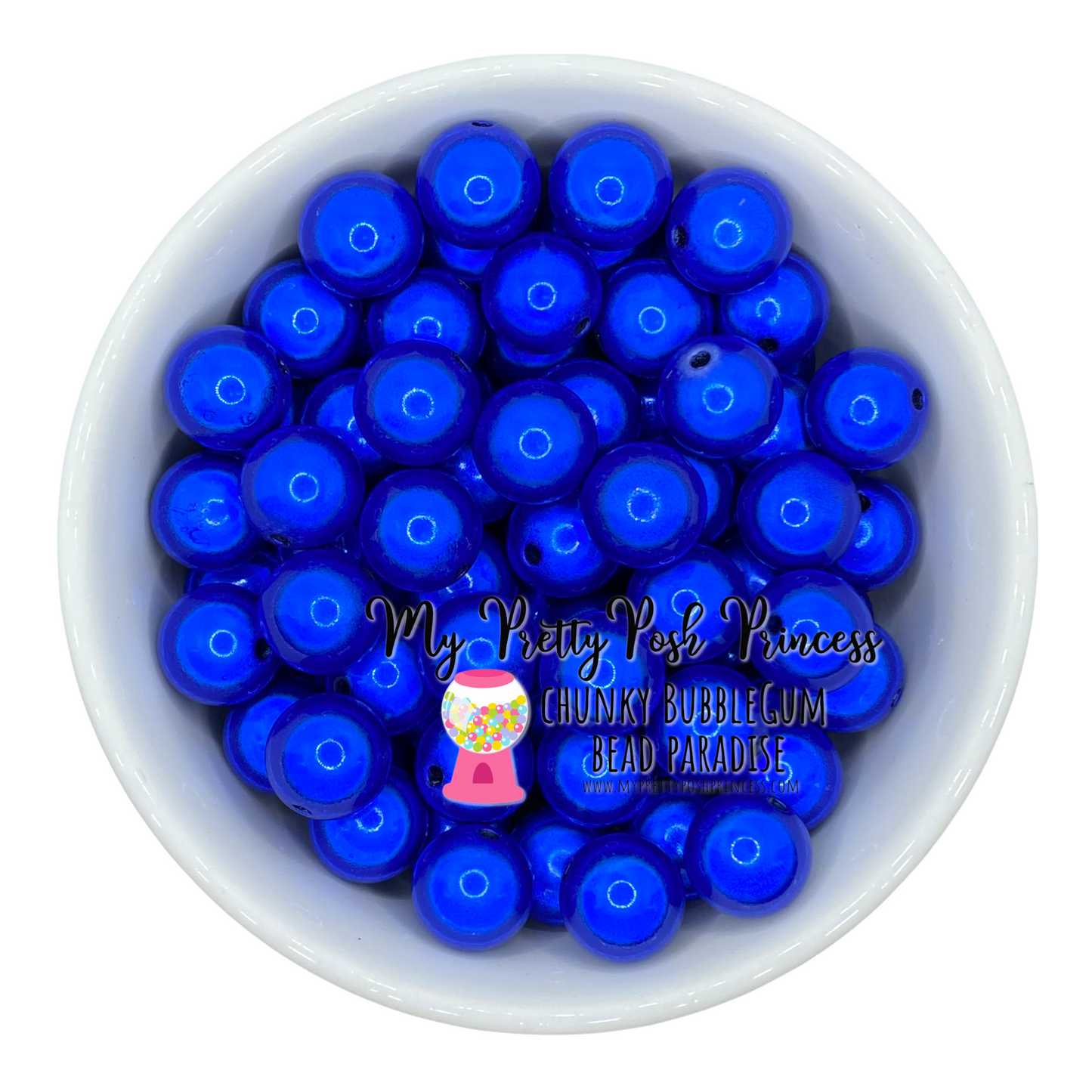 #884 - 20mm Royal Blue Miracle Acrylic Beads (1 Count)