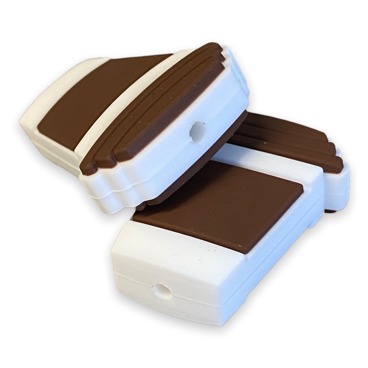 X144 - Brown Coffee Silicone (1 Count) Focal Bead