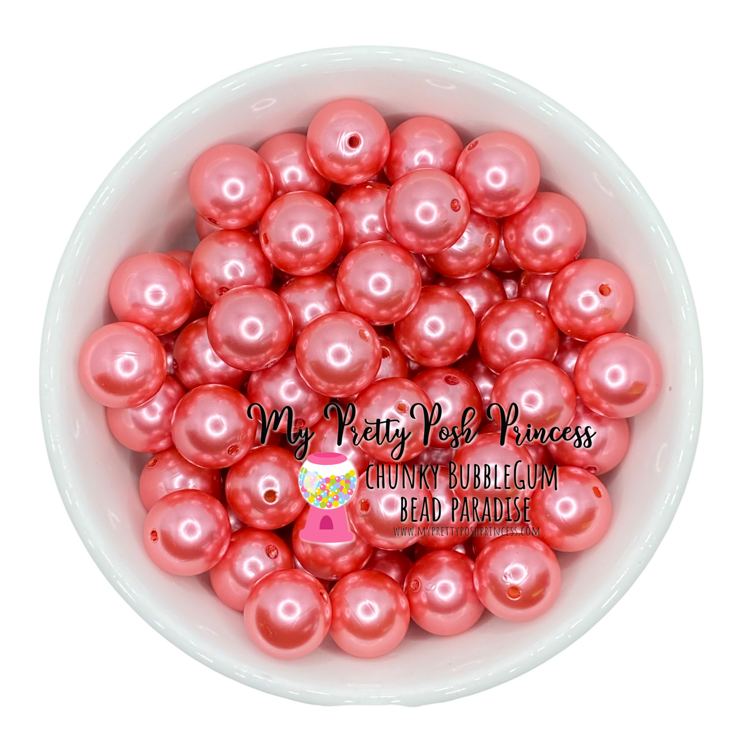 #381 - A21- 20mm Watermelon Pearl Acrylic (1 Count)