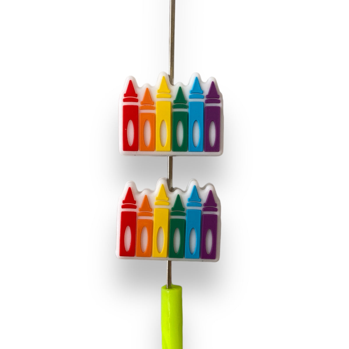 X354 - “Crayons” Silicone (1 Count) Focal Bead