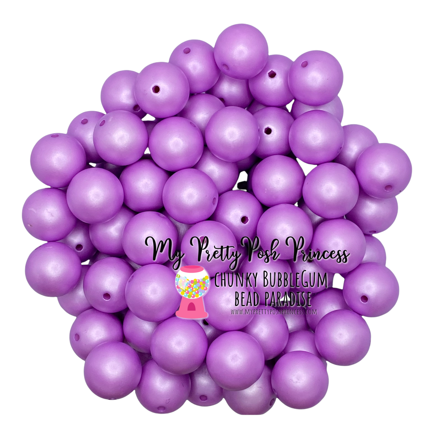 #439 - 20mm Lavender "Matte" Pearls (1 Count)