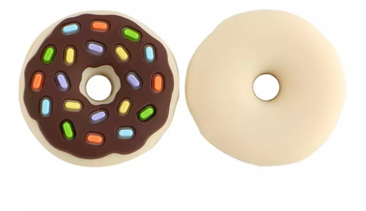 X133 - Chocolate Donut Silicone (1 Count) Focal Bead