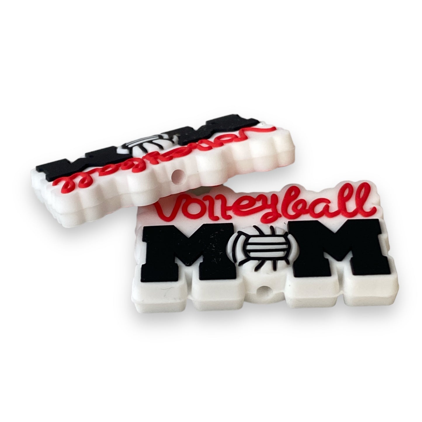 X233 - Volleyball Mom Silicone (1 Count) Focal Bead