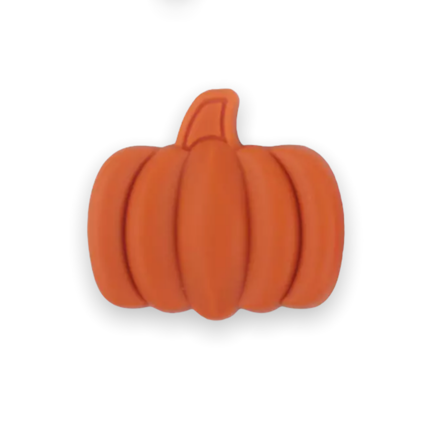 h891- Harvest Orange Pumpkin Silicone BPA Free Focal Beads (1 Count)
