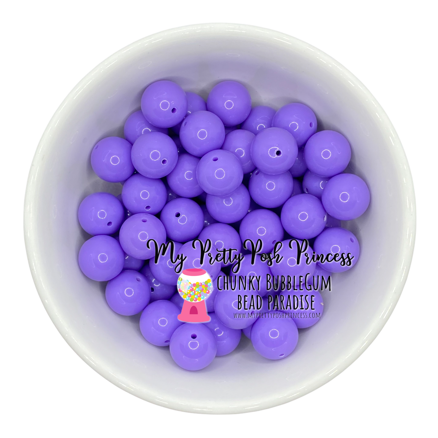 #340 - 20mm Purple Solid Acrylic Beads (1 Count)