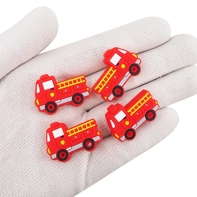 h1050 - Firetruck Silicone Focal Bead (1 Count)