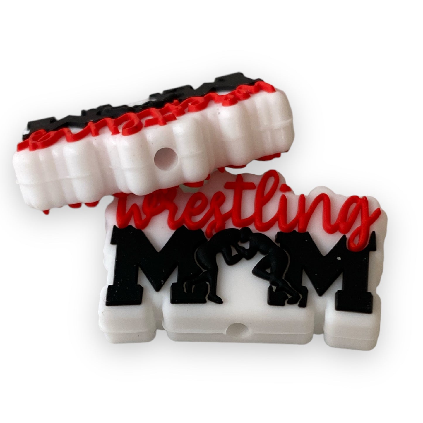 X210 - Wrestling Mom Silicone (1 Count) Focal Beads