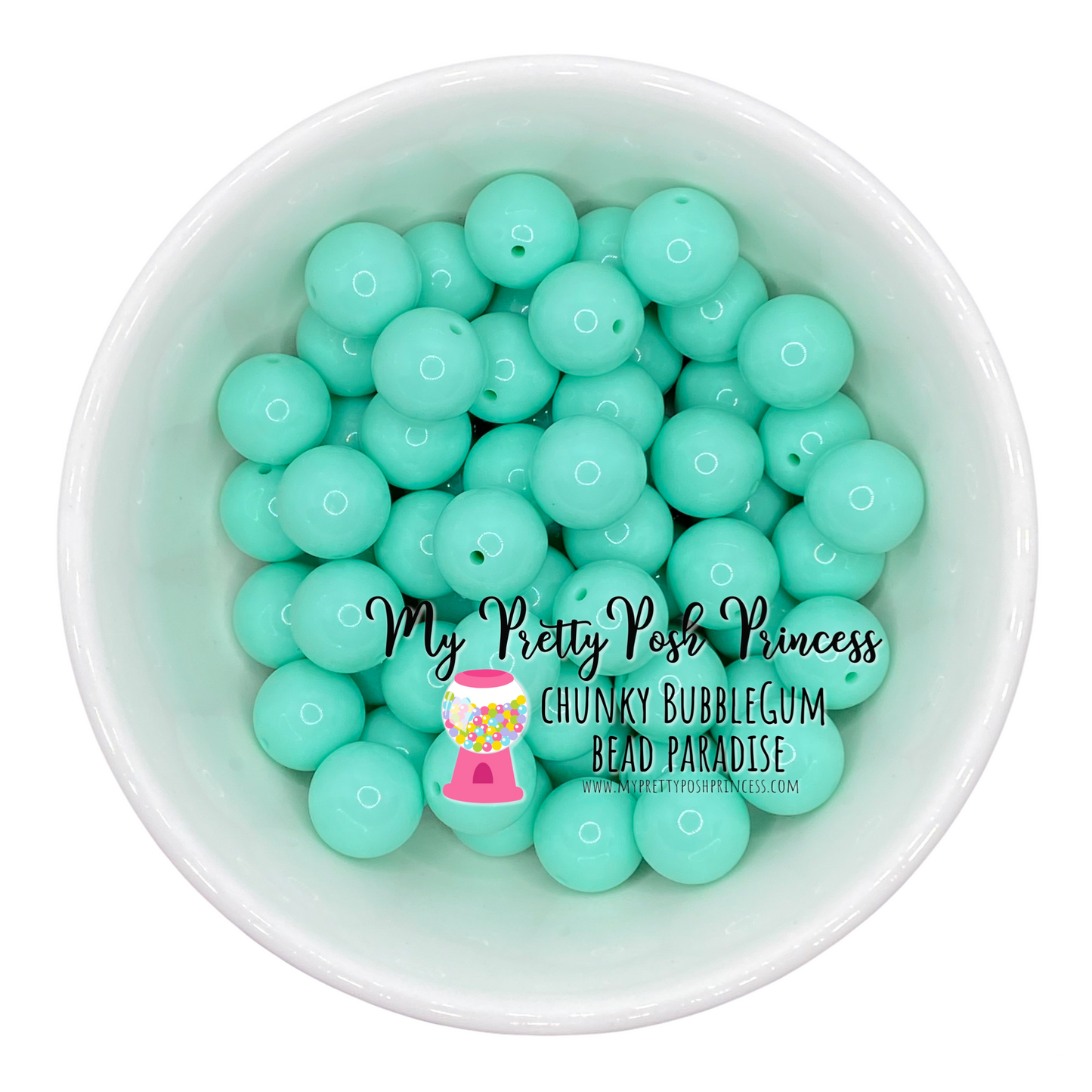 #348 - 20mm Wintergreen Solid Acrylic Beads (1 Count)