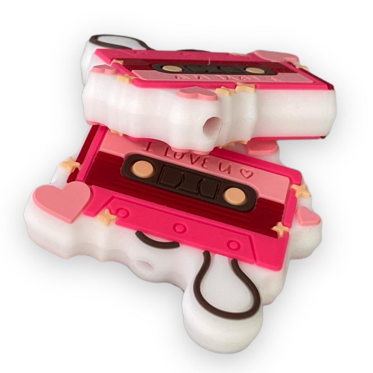 h1031 - Mixed Tape Silicone(1 Count) Focal Bead