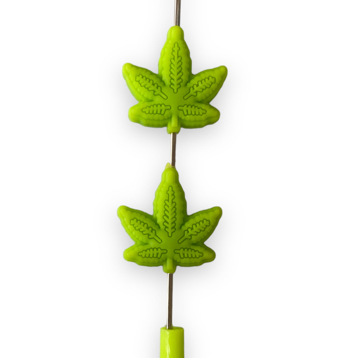 h1097 - “Weed” Silicone (Light Green) Focal Bead (1 Count)