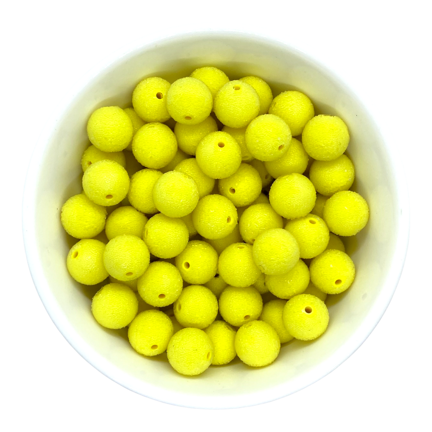 W507- 20mm Yellow “Sugar” Acrylic Bead (1 Count)