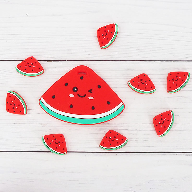 h813- Watermelon Slice Silicone (1 Count) Focal Bead