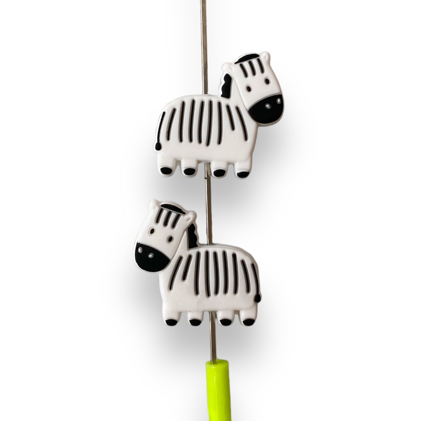 T376- “Zebra” Silicone Focal Bead (1 Count)