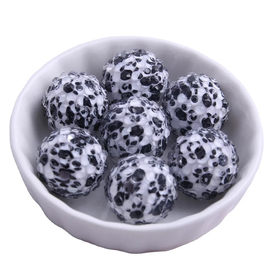 #1276 - 20mm Paw Jelly Rhinestone Acrylic Beads (1 Count)