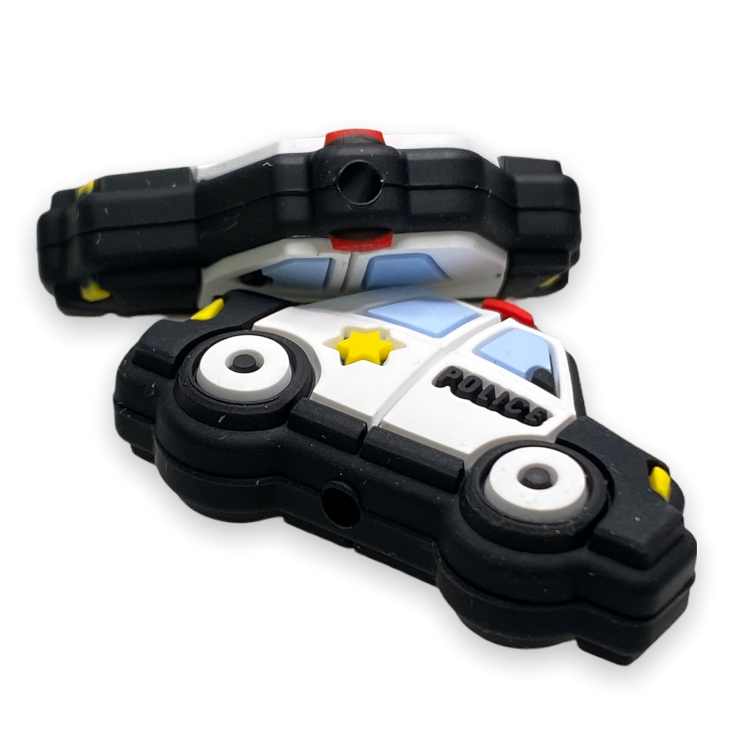 h1051 - Cop Car Silicone Focal Bead (1 Count)