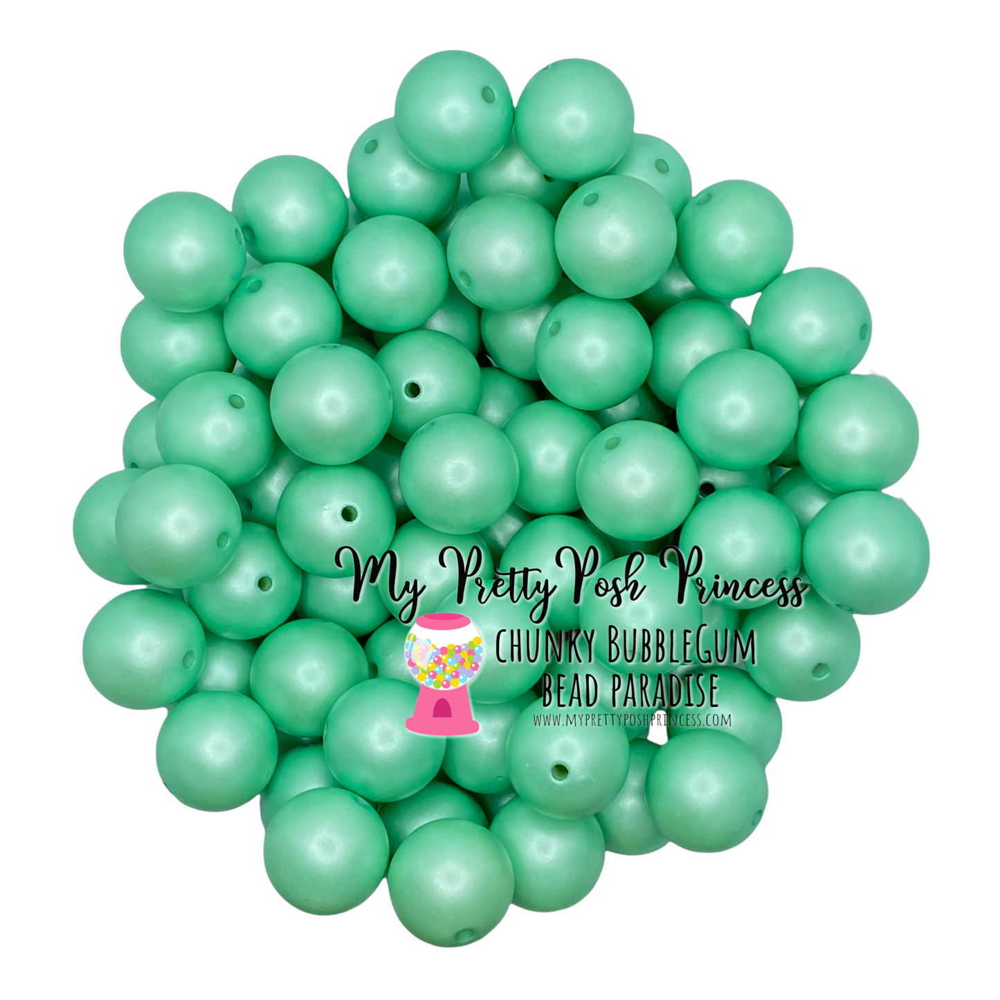 #438 - 20mm Mint "Matte" Pearls (1 Count)