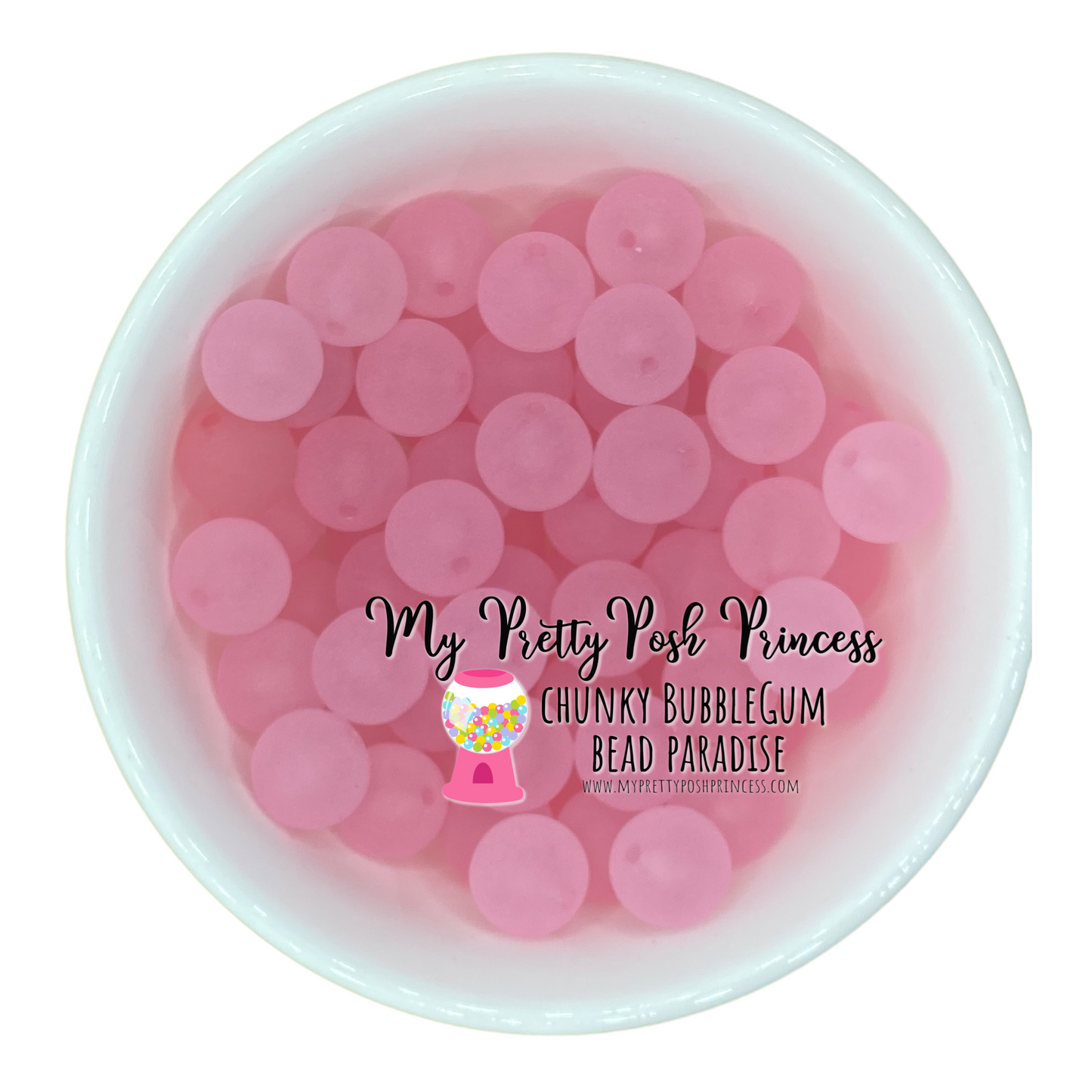 #654 - 20mm Light Pink "Frosted" Acrylic Beads (1 Count)