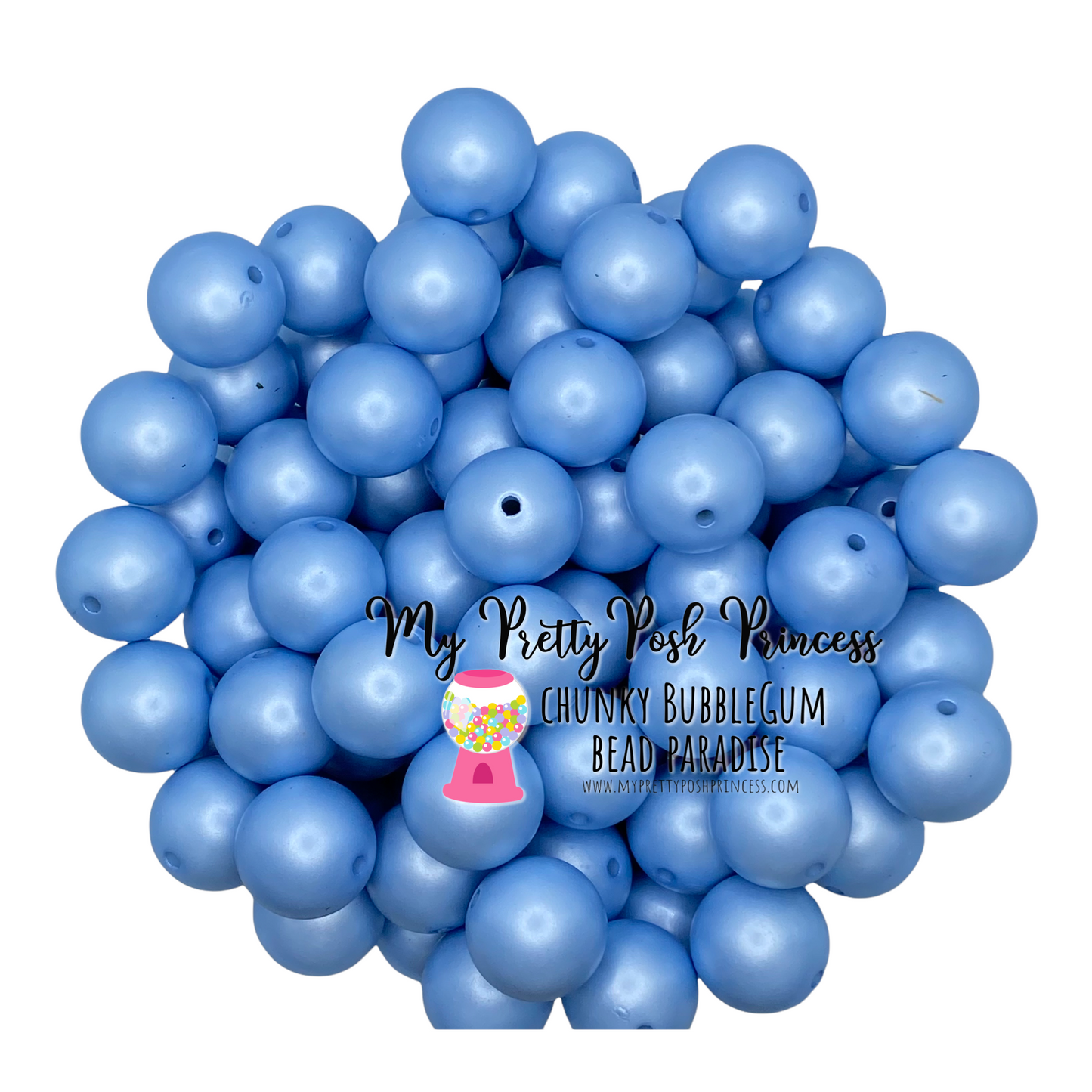 #434 - 20mm Blue "Matte" Pearls (1 Count)