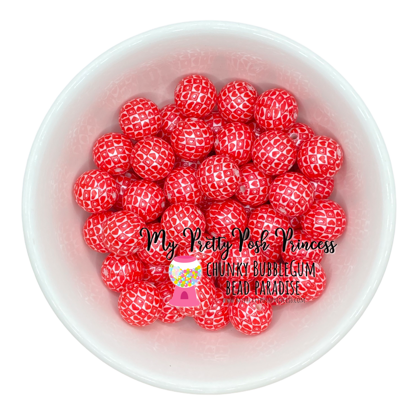 W382- 20mm "Heart Block Matte Pearls" Pearls (1 Count)