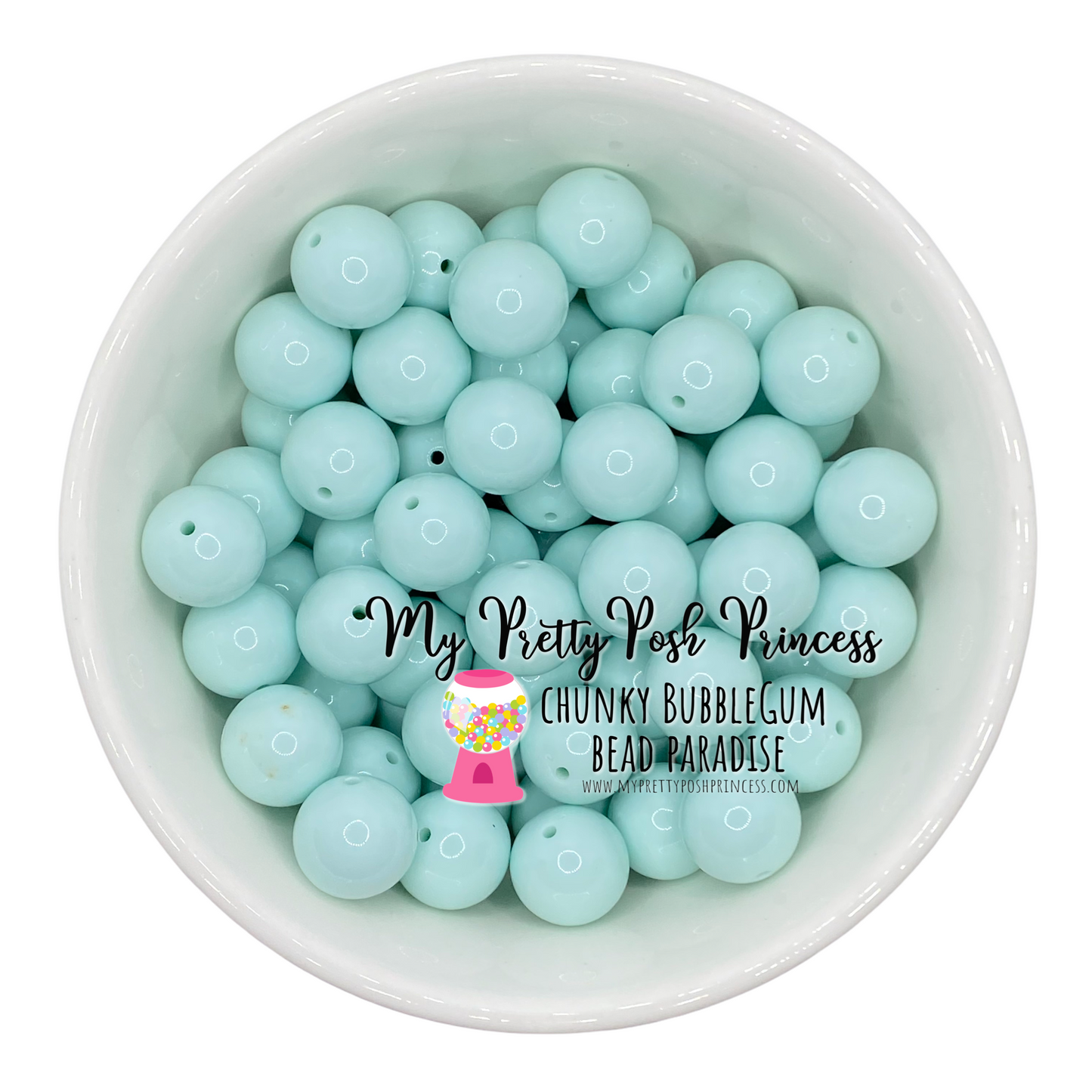 #347 - 20mm Celeste Solid Acrylic Beads (1 Count)