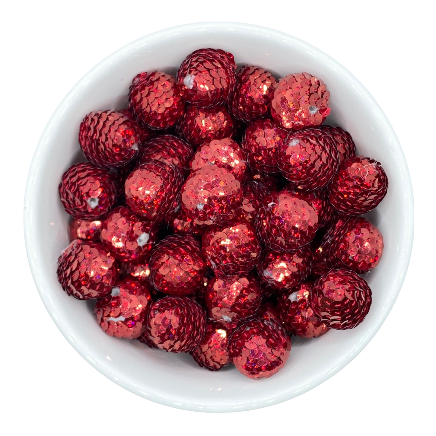 W319- 20mm Red Sequin Acrylic Beads (1 Count)