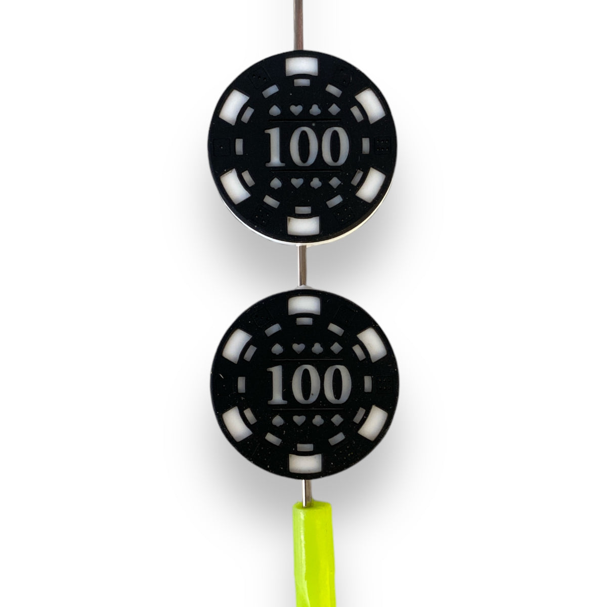 h1021 - Poker Chip Silicone (1 Count) Focal Bead