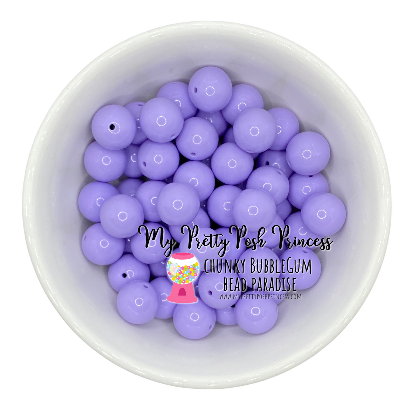 #338 - 20mm Lavender Solid Acrylic Beads (1 Count)