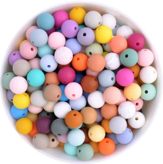 15mm Silicone Beads