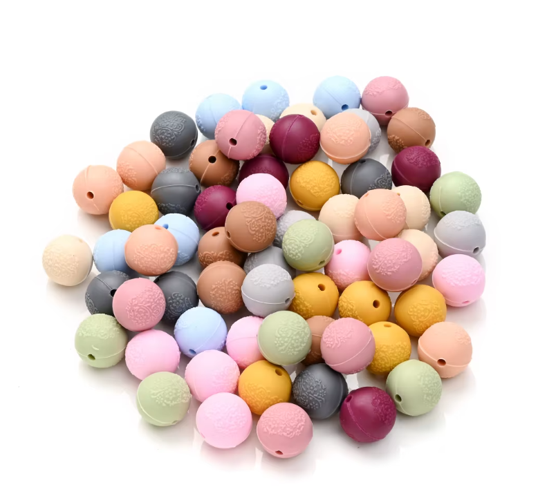 Embossed Silicone Beads