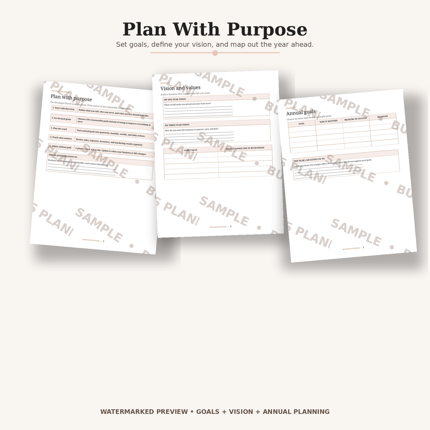 Business Planner | Printable & Editable