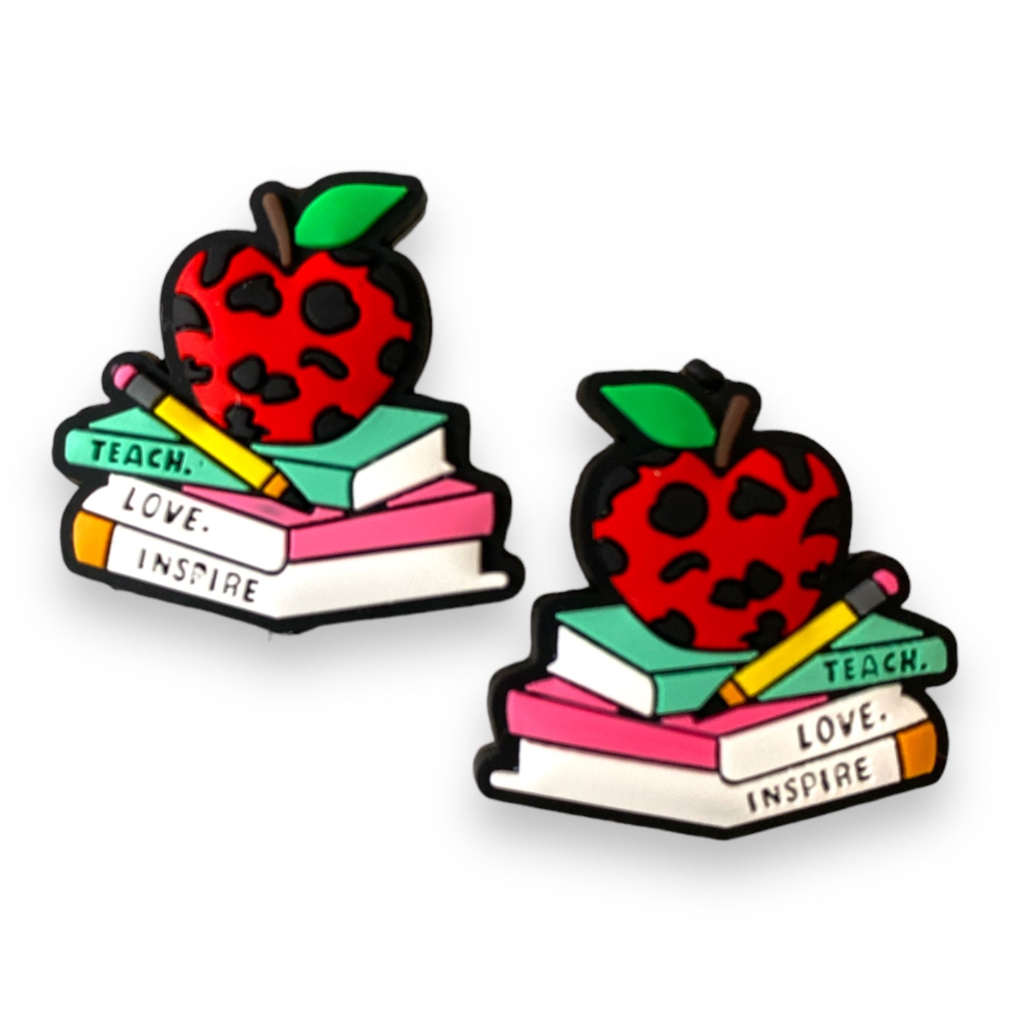 X347 -  “Book Apple" Silicone (1 Count) Focal Bead