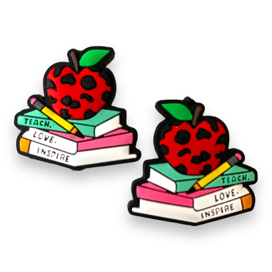 X347 -  “Book Apple" Silicone (1 Count) Focal Bead