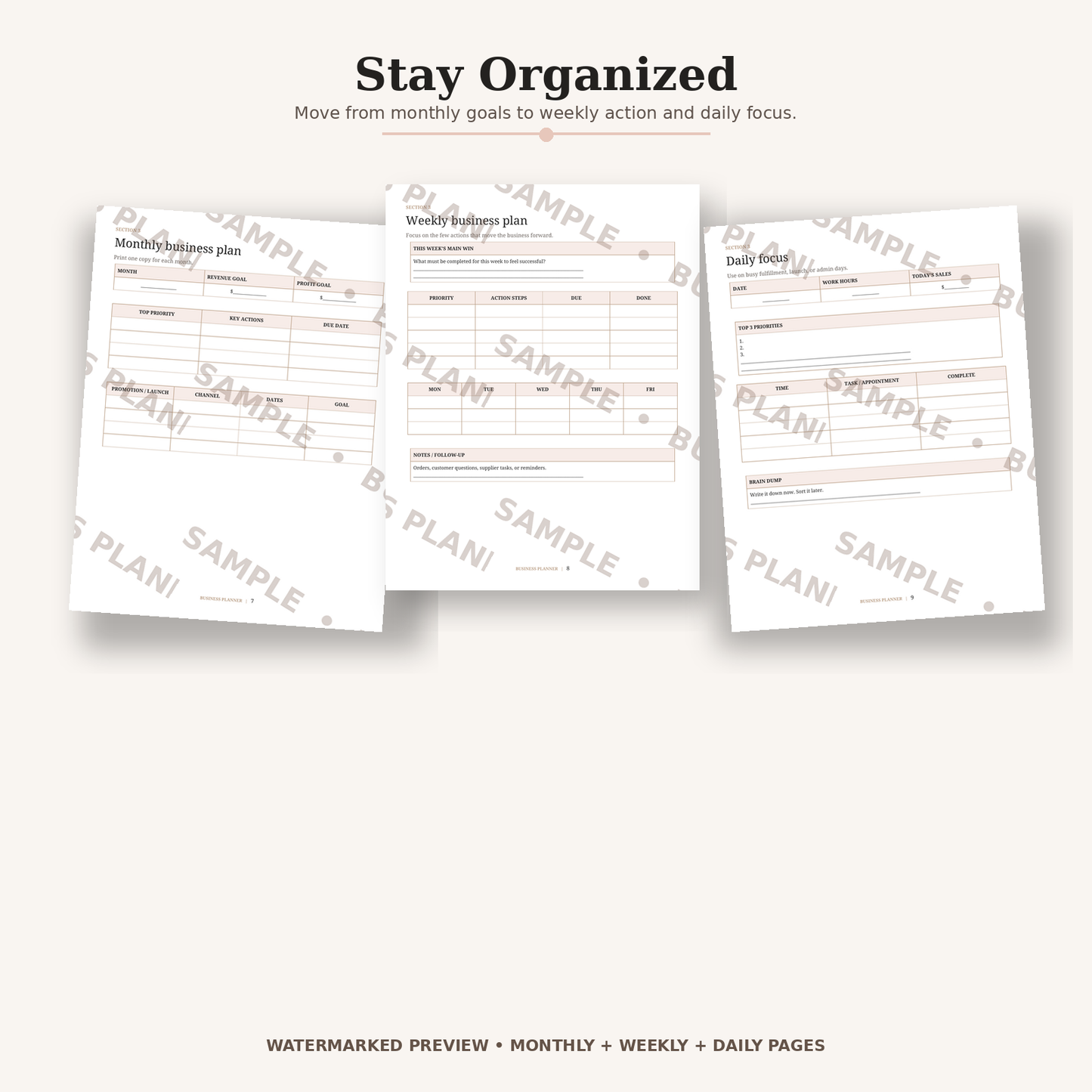 Business Planner | Printable & Editable