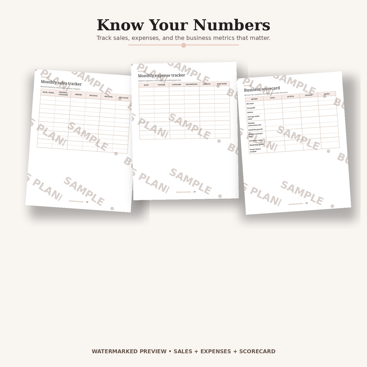 Business Planner | Printable & Editable