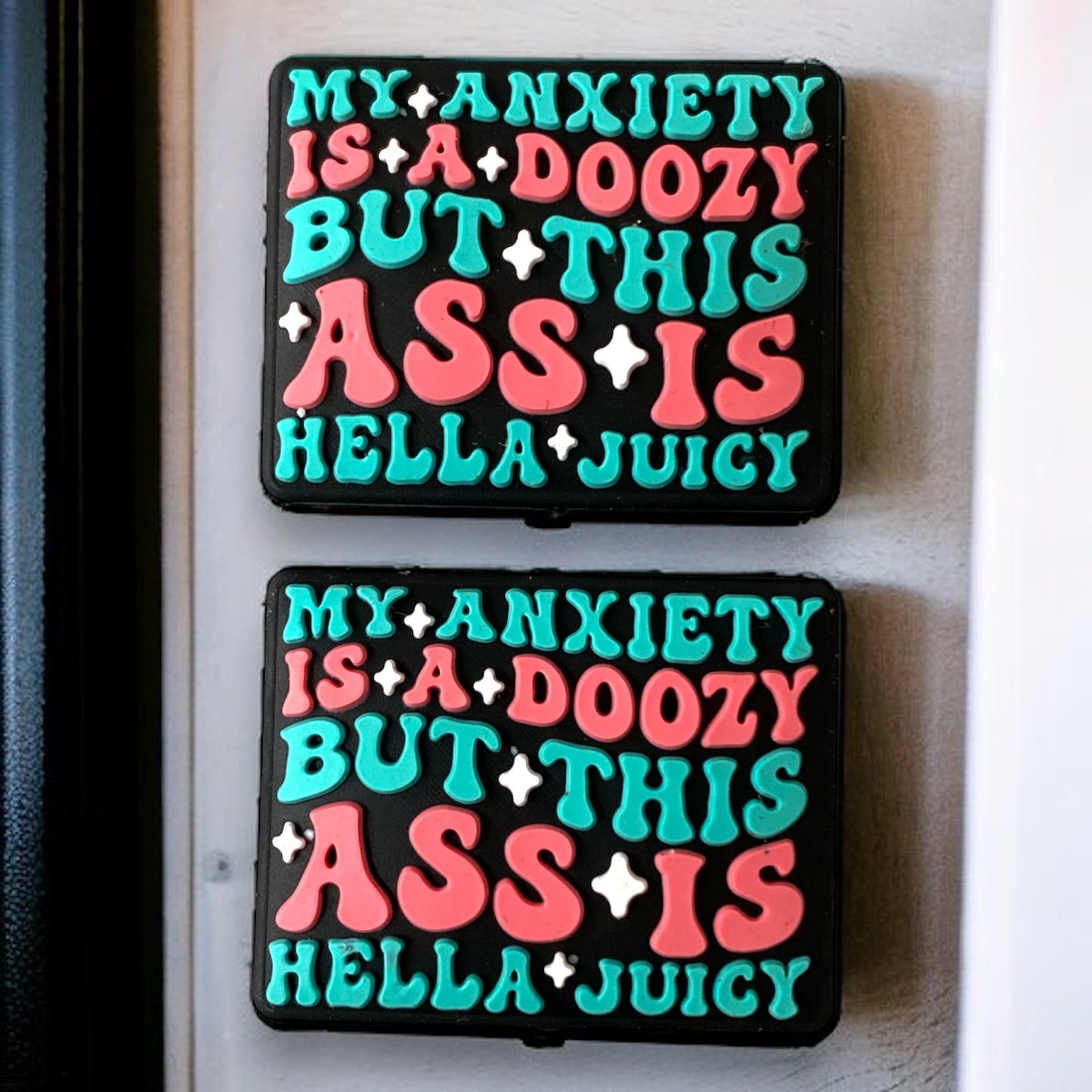 e545-  “My Anxiety Is A Doozy"  Exclusive Silicone (1 Count)  Focal Bead