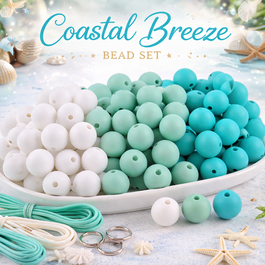 Coastal Breeze (30 Count 19mm Silicone Bead Pack)