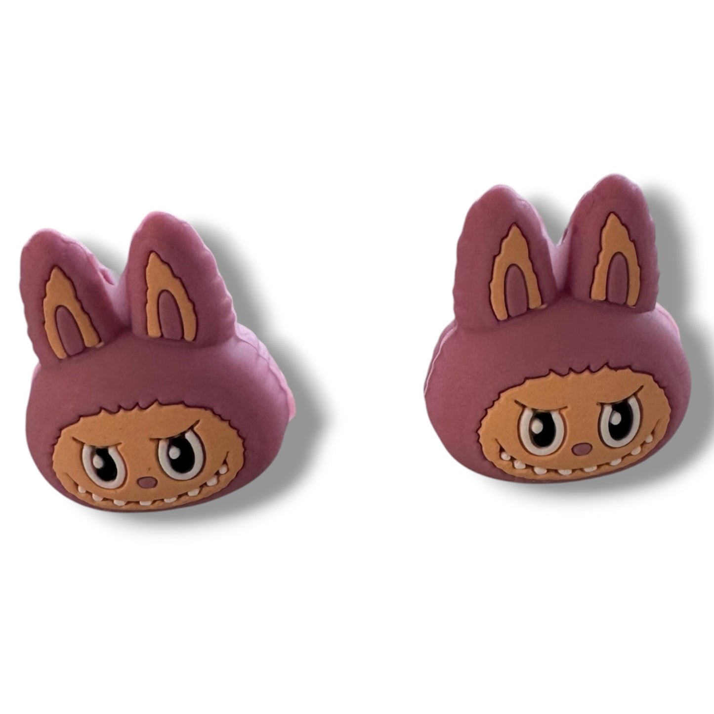 h1004- "Pink Labubu 3D" Silicone Focal Bead for DIY Crafts (1 Count)