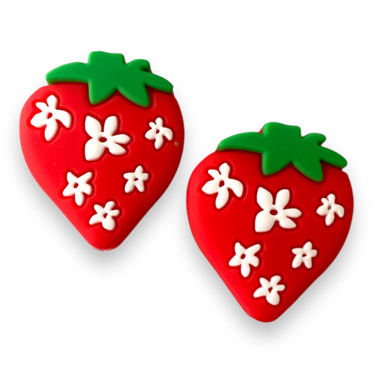 X186 - "Strawberry" Silicone Focal Bead (1 Count)