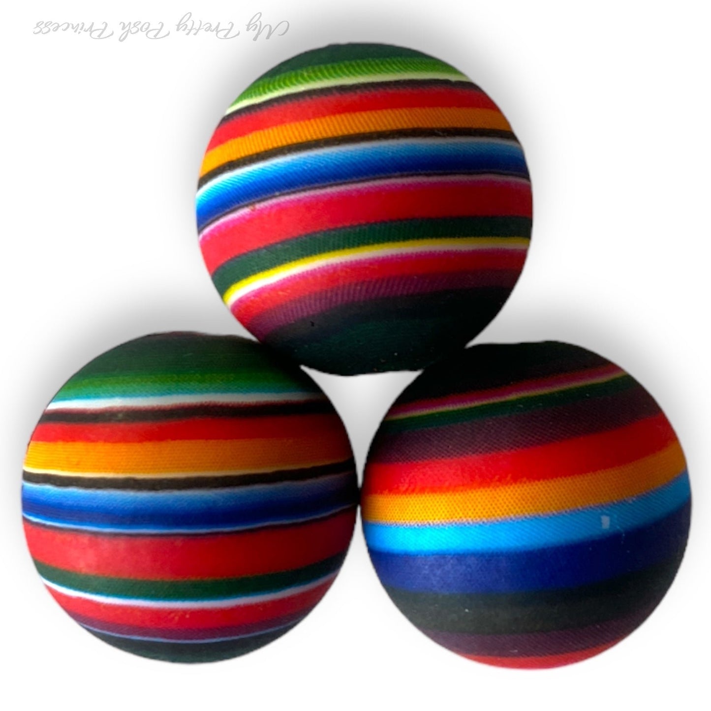 A-6043- 15mm  “Serape” Silicone Beads