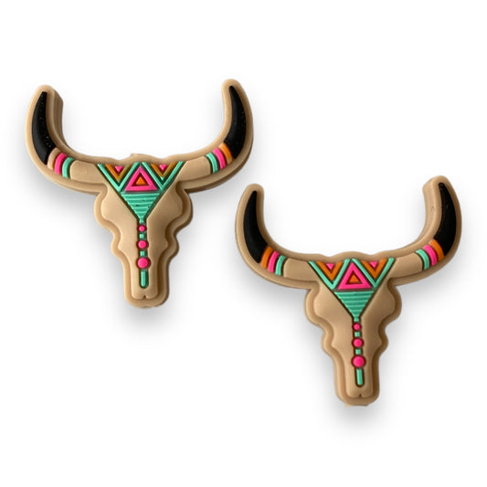 X452 -  “Tan Longhorn" Silicone (1 Count) Focal Bead