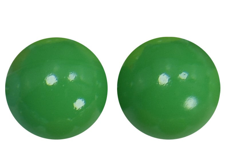 T329 - 15mm "Christmas Green" Gloss Silicone Beads