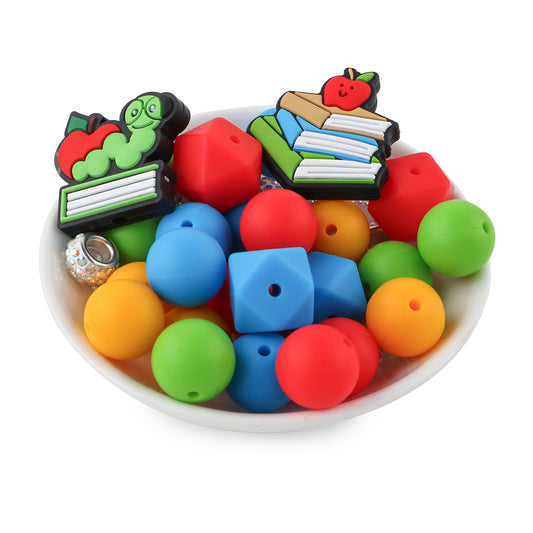 Z/520 - "Teacher" Primary Colors Silicone Bead & Bling Kit