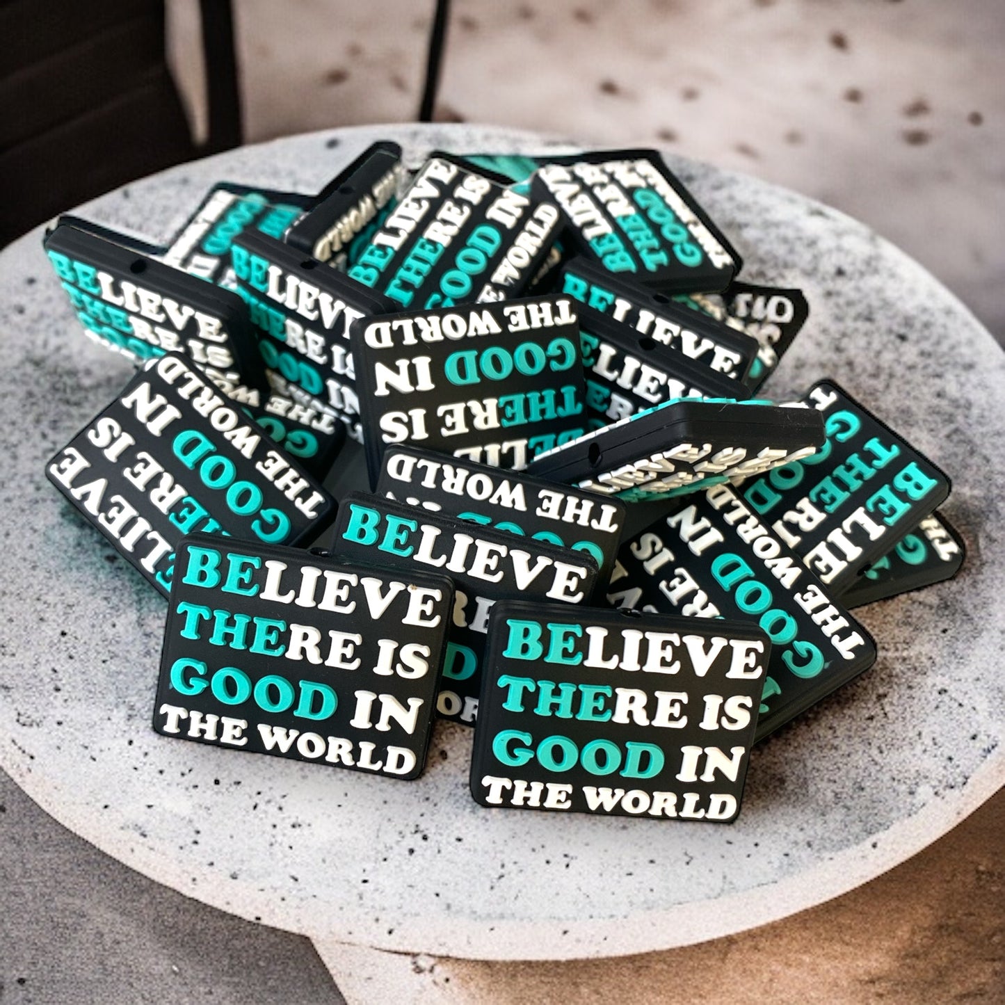 e570 - "Believe There Is Good / Be The Good" Exclusive  Focal (1 Count) Bead Silicone