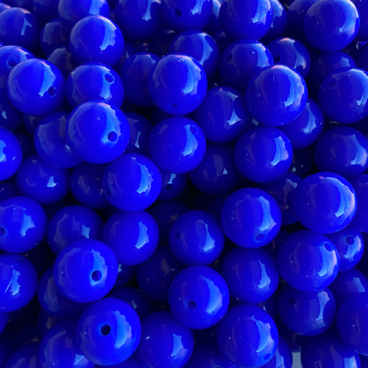 T295 - 15mm "Royal Blue" Gloss Silicone Beads