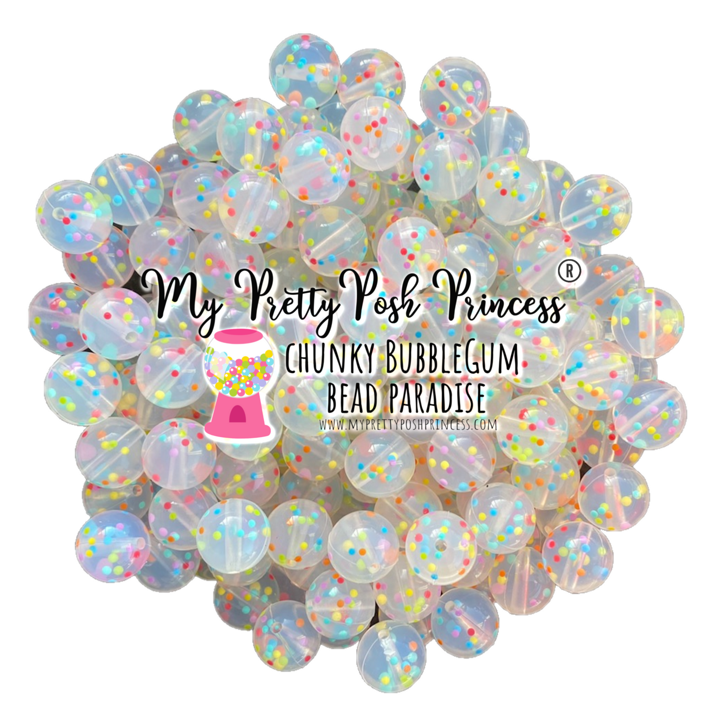 T279 - 12mm "Confetti" Silicone Beads