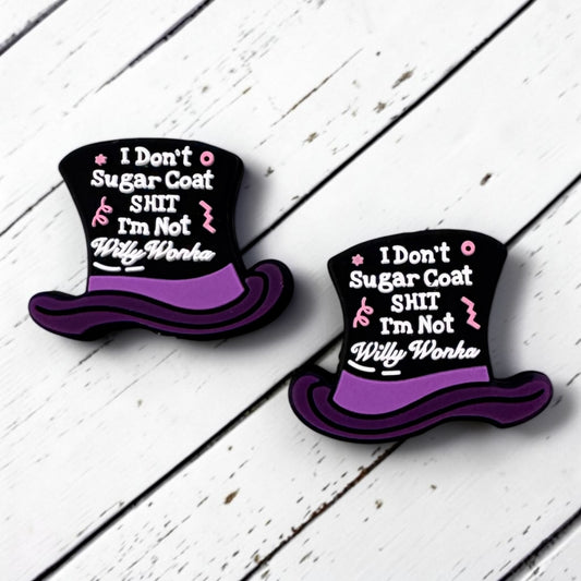 h945- "I'm Not Willy Wonka" Silicone Focal Bead for DIY Crafts (1 Count)